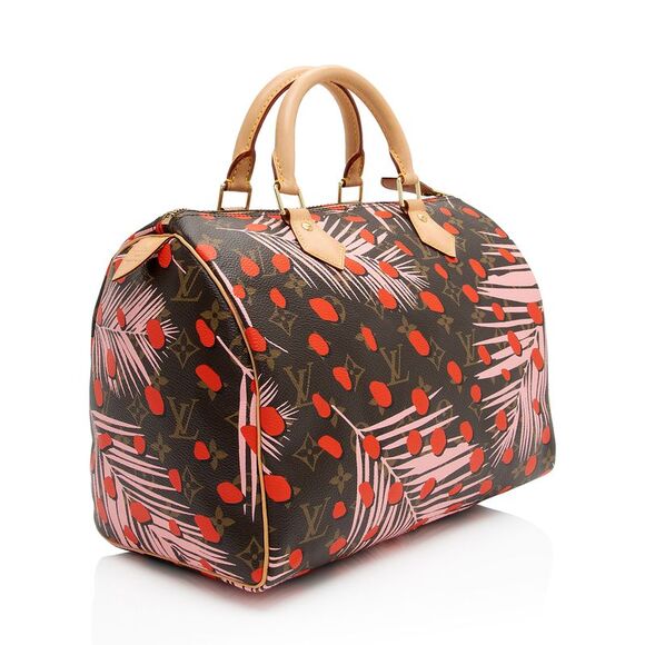 Louis Vuitton Limited Edition Monogram Canvas Jungle Dots Speedy 30 Satchel - Picture 2 of 16